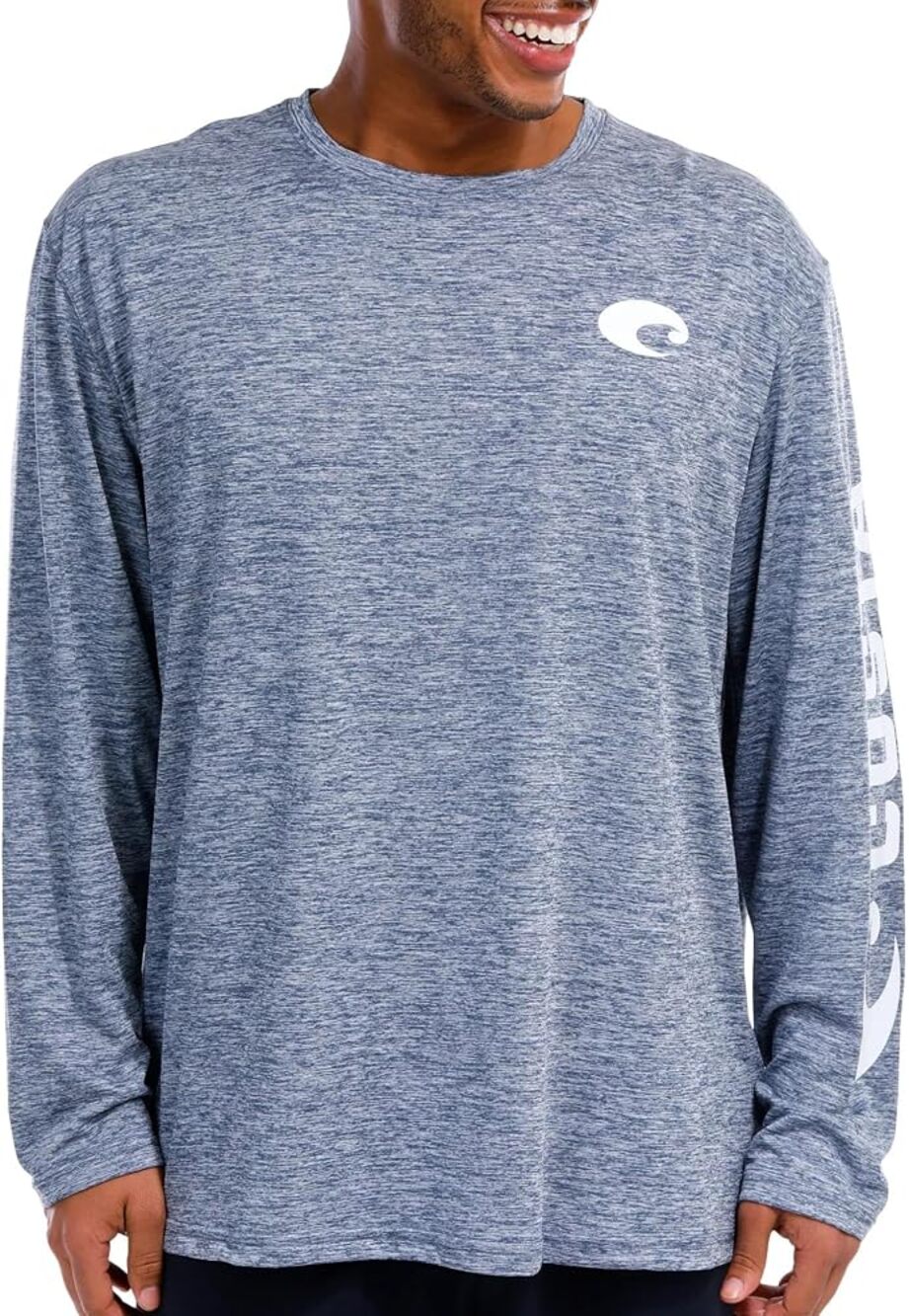 NWT Men's Costa Technical Crew Long Sleeve T-Shirt in Gray size Large
